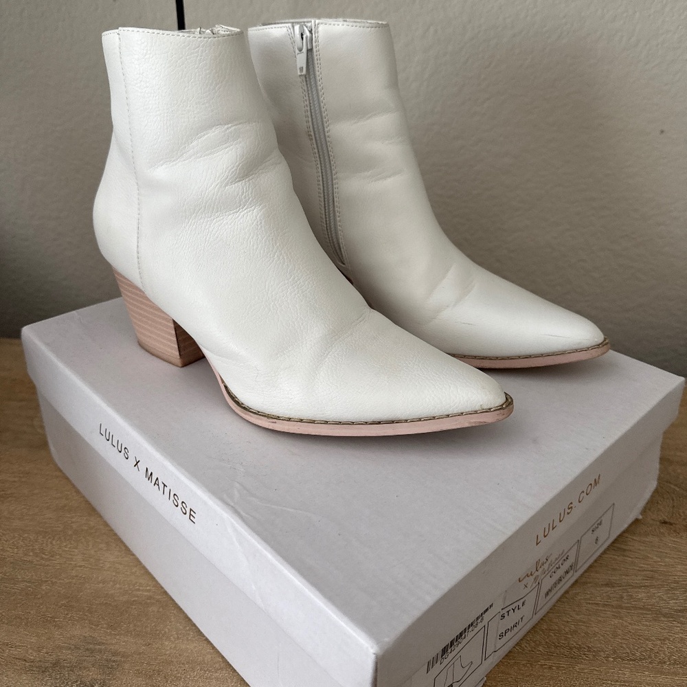 White Lulus x Matisse bootie